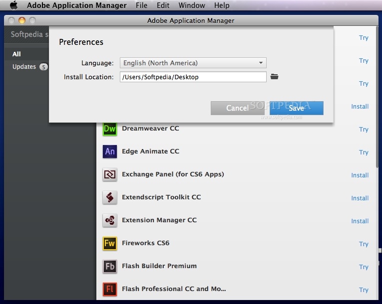 Adobe application manager wont download mac high sierra